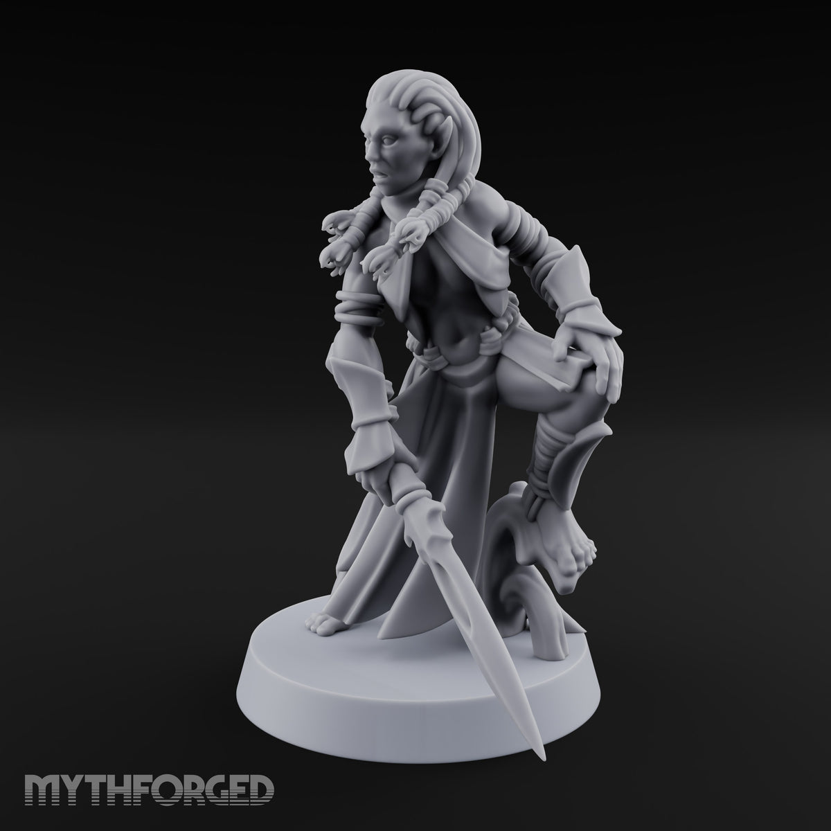 Acrobatically Poised to Strike Elf Bladesinger A Miniature for Dungeons and Dragons, Pathfinder or other TTRPGs