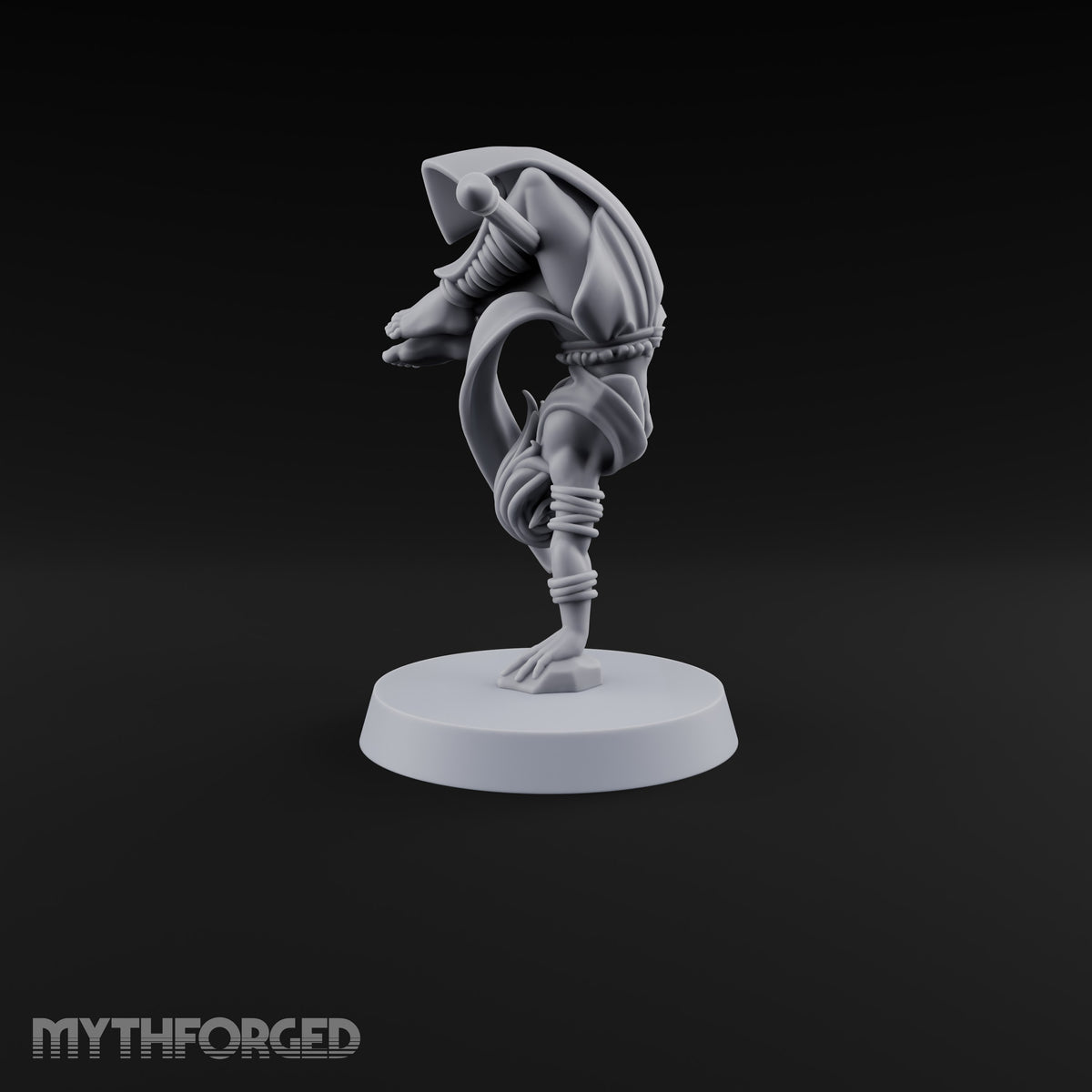Acrobatically Poised to Strike Elf Bladesinger C Miniature for Dungeons and Dragons, Pathfinder or other TTRPGs