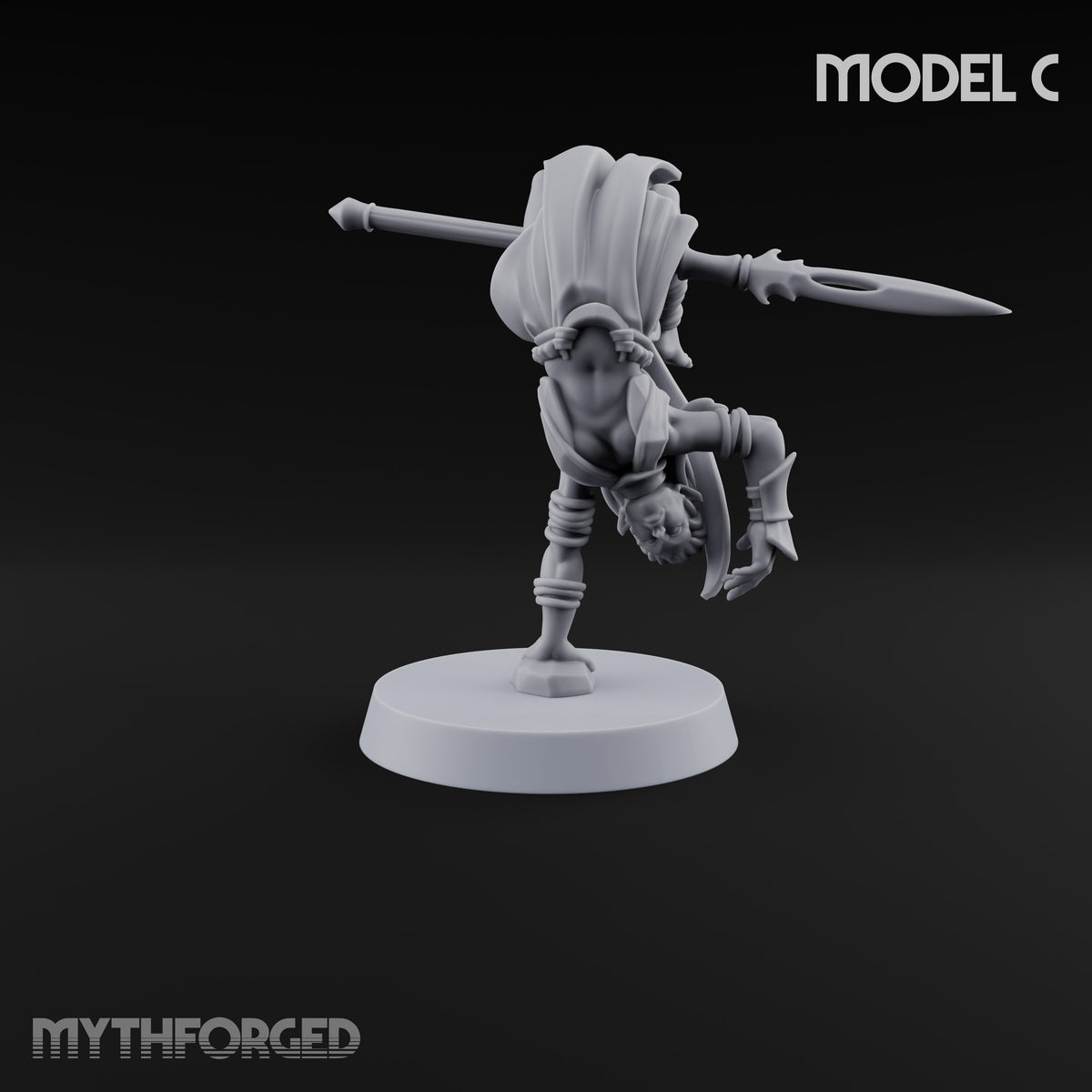 Acrobatically Poised to Strike Elf Bladesingers Miniature for Dungeons and Dragons, Pathfinder or other TTRPGs
