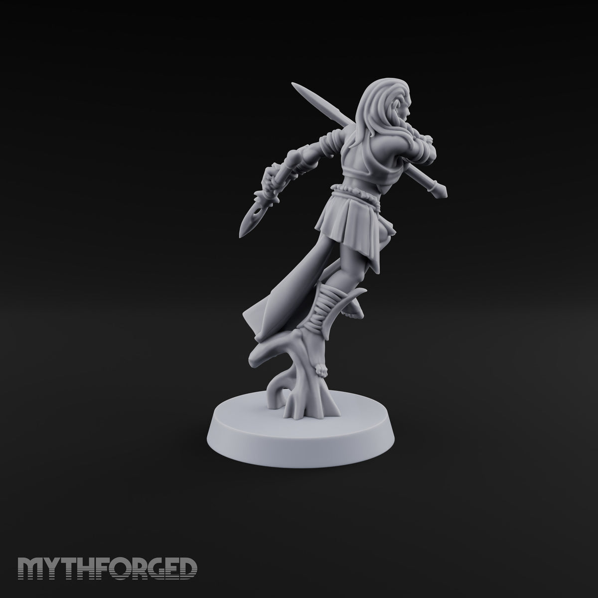 Acrobatically Poised to Strike Elf Bladesinger D Miniature for Dungeons and Dragons, Pathfinder or other TTRPGs