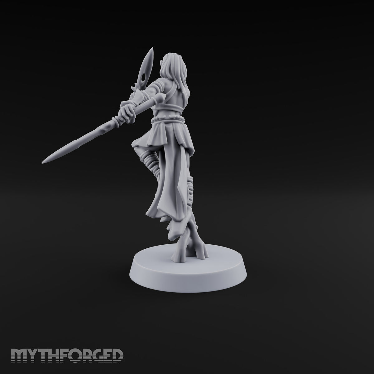 Acrobatically Poised to Strike Elf Bladesinger D Miniature for Dungeons and Dragons, Pathfinder or other TTRPGs