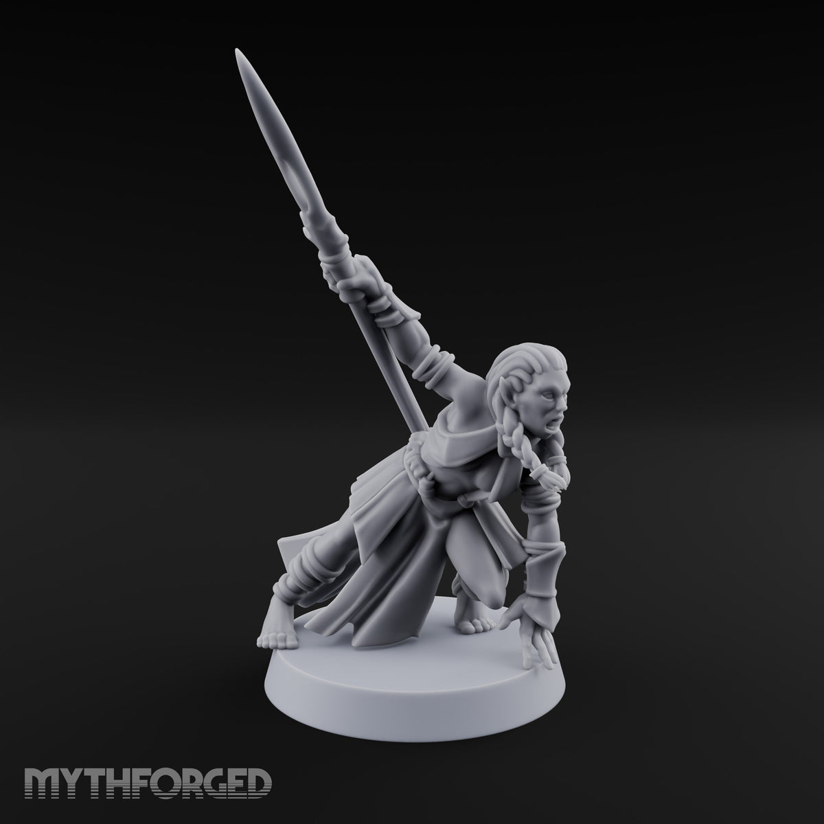 Acrobatically Poised to Strike Elf Bladesingers Miniature for Dungeons and Dragons, Pathfinder or other TTRPGs