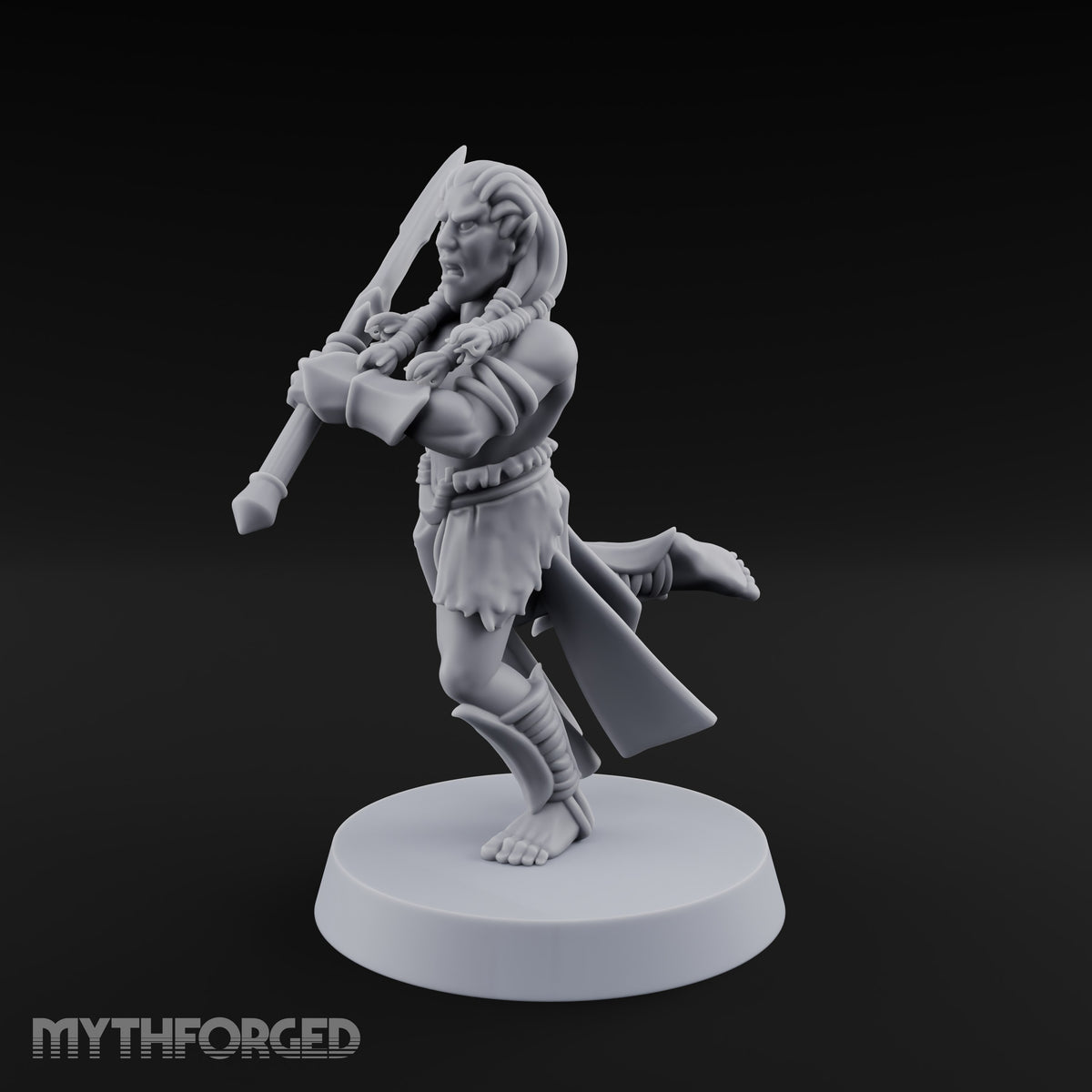 Acrobatically Poised to Strike Elf Bladesinger F Miniature for Dungeons and Dragons, Pathfinder or other TTRPGs