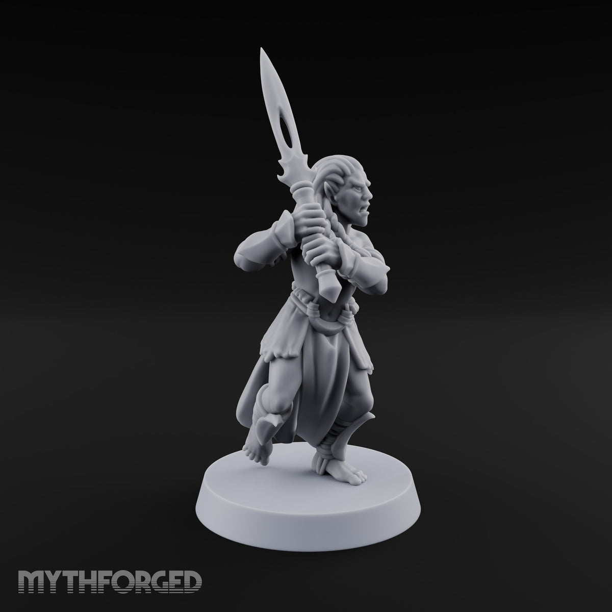 Acrobatically Poised to Strike Elf Bladesinger G Miniature for Dungeons and Dragons, Pathfinder or other TTRPGs