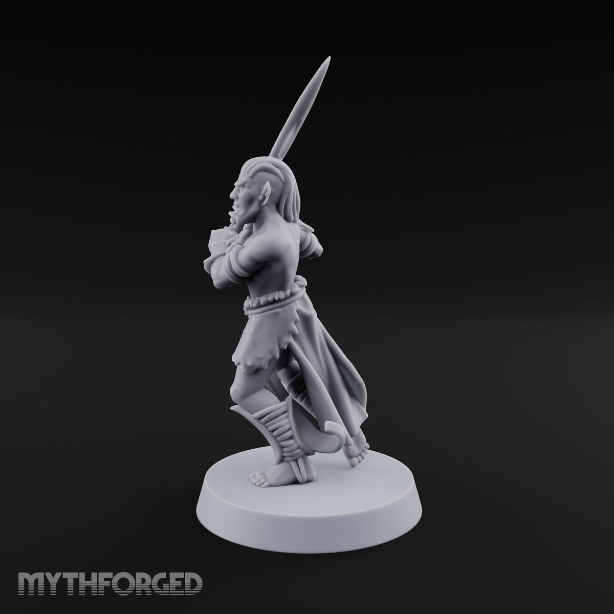 Acrobatically Poised to Strike Elf Bladesinger G Miniature for Dungeons and Dragons, Pathfinder or other TTRPGs