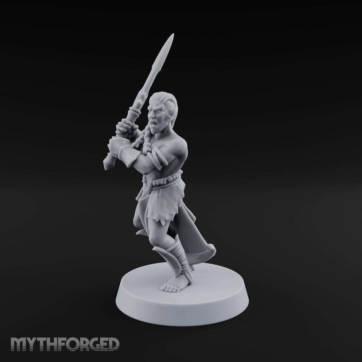 Acrobatically Poised to Strike Elf Bladesinger G Miniature for Dungeons and Dragons, Pathfinder or other TTRPGs