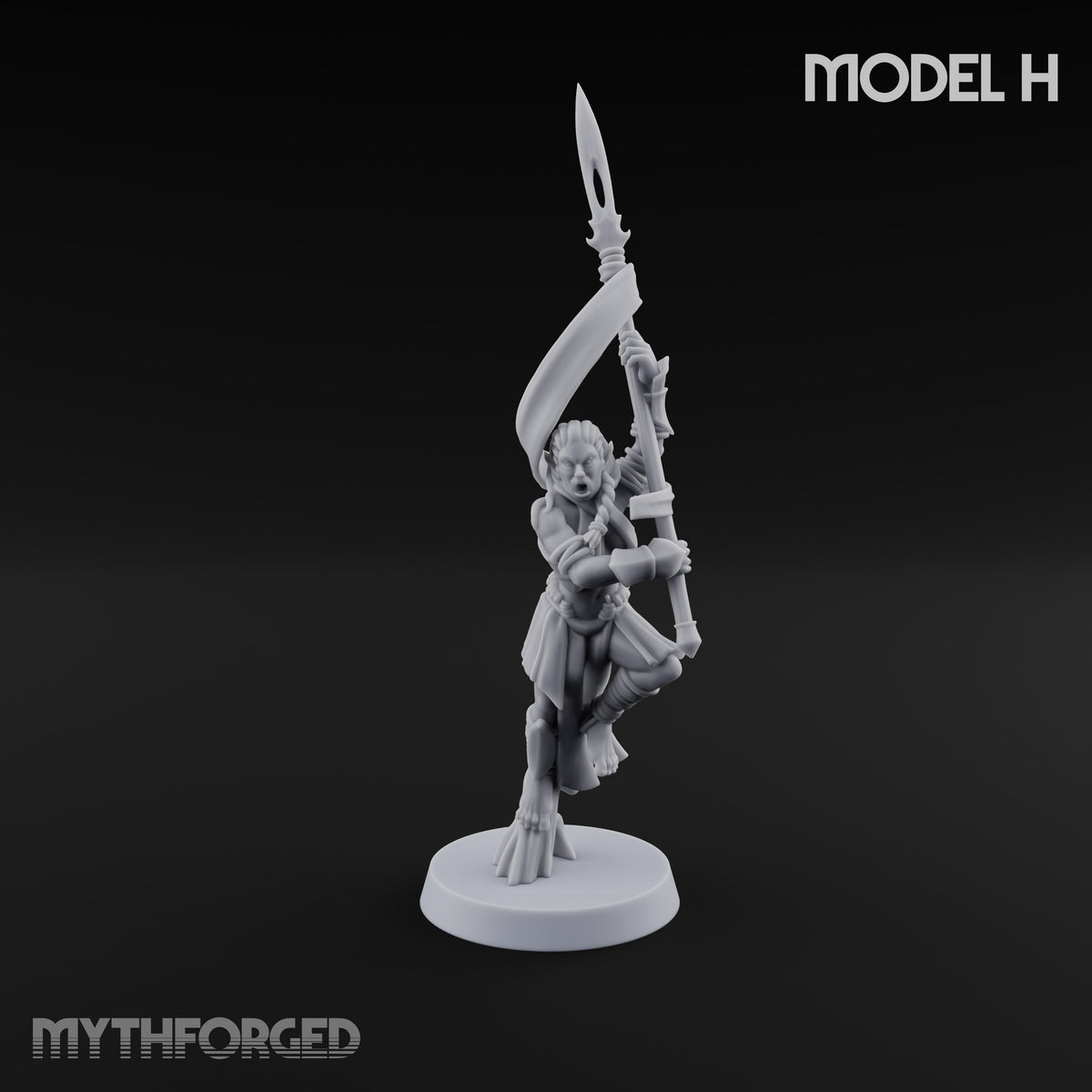 Acrobatically Poised to Strike Elf Bladesingers Miniature for Dungeons and Dragons, Pathfinder or other TTRPGs