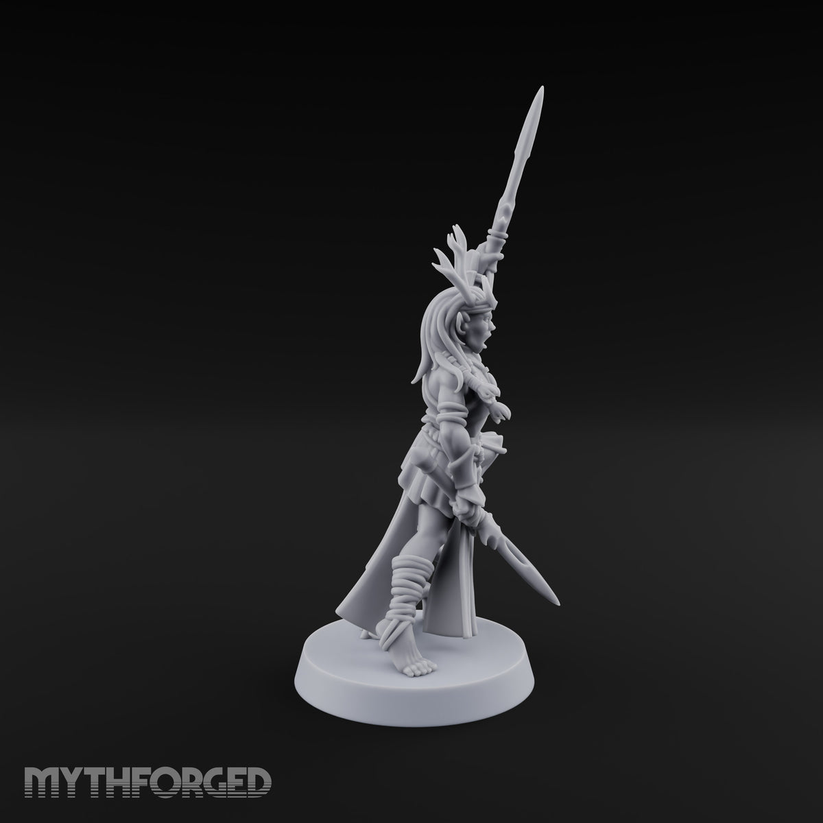 Acrobatically Poised to Strike Elf Bladesinger I Miniature for Dungeons and Dragons, Pathfinder or other TTRPGs