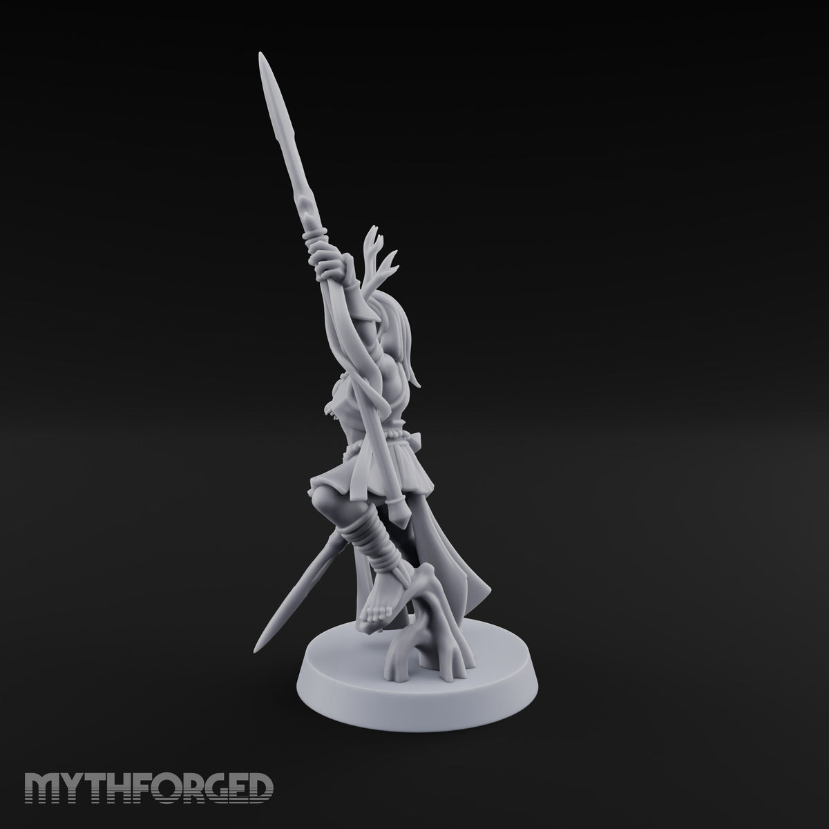 Acrobatically Poised to Strike Elf Bladesinger I Miniature for Dungeons and Dragons, Pathfinder or other TTRPGs