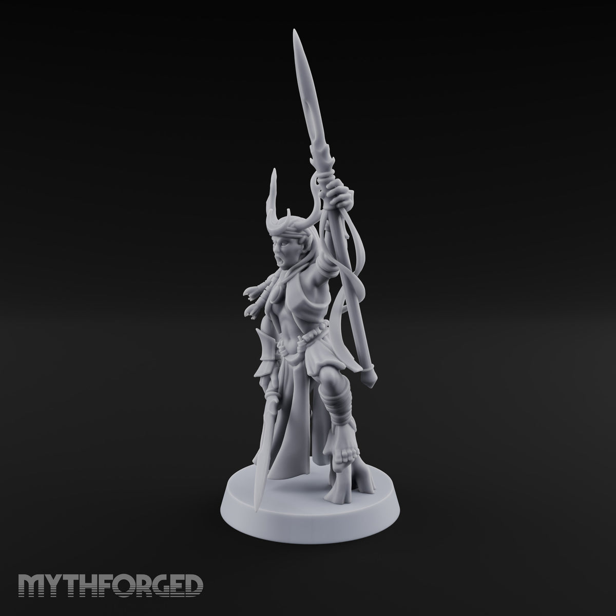 Acrobatically Poised to Strike Elf Bladesinger I Miniature for Dungeons and Dragons, Pathfinder or other TTRPGs