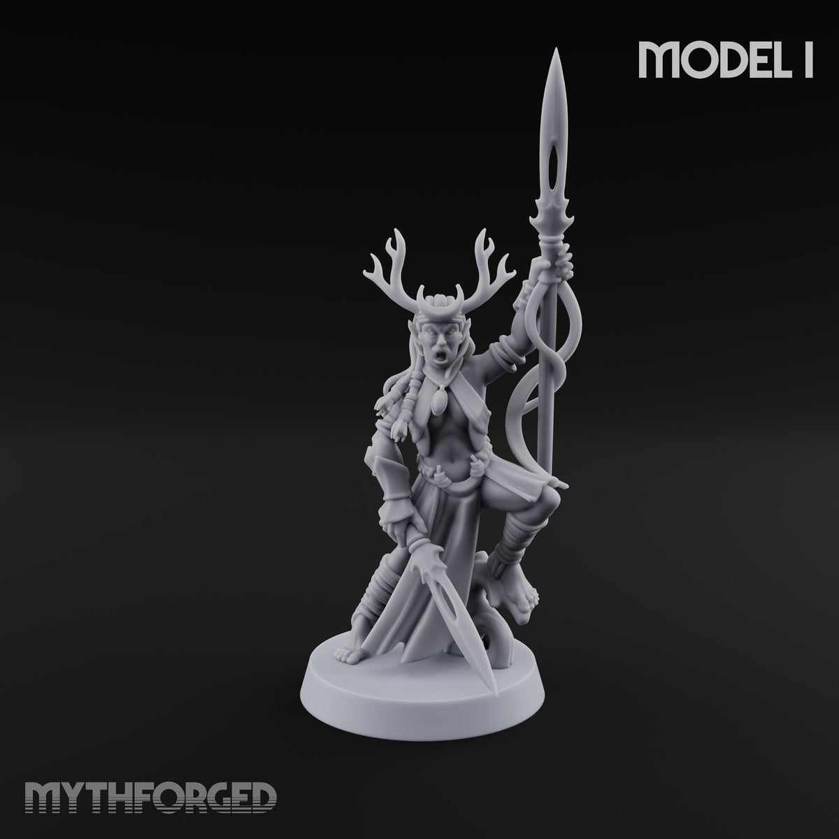 Acrobatically Poised to Strike Elf Bladesinger I Miniature for Dungeons and Dragons, Pathfinder or other TTRPGs