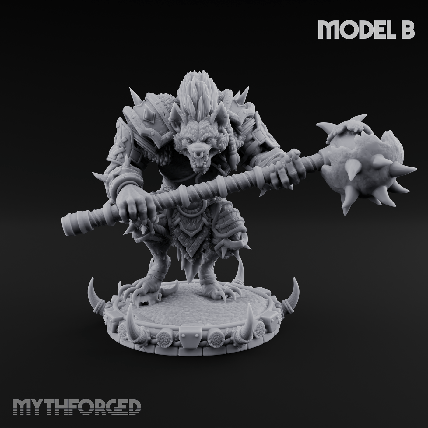 The Bloodhowl Gnolls Miniature for Dungeons and Dragons, Pathfinder or other TTRPGs
