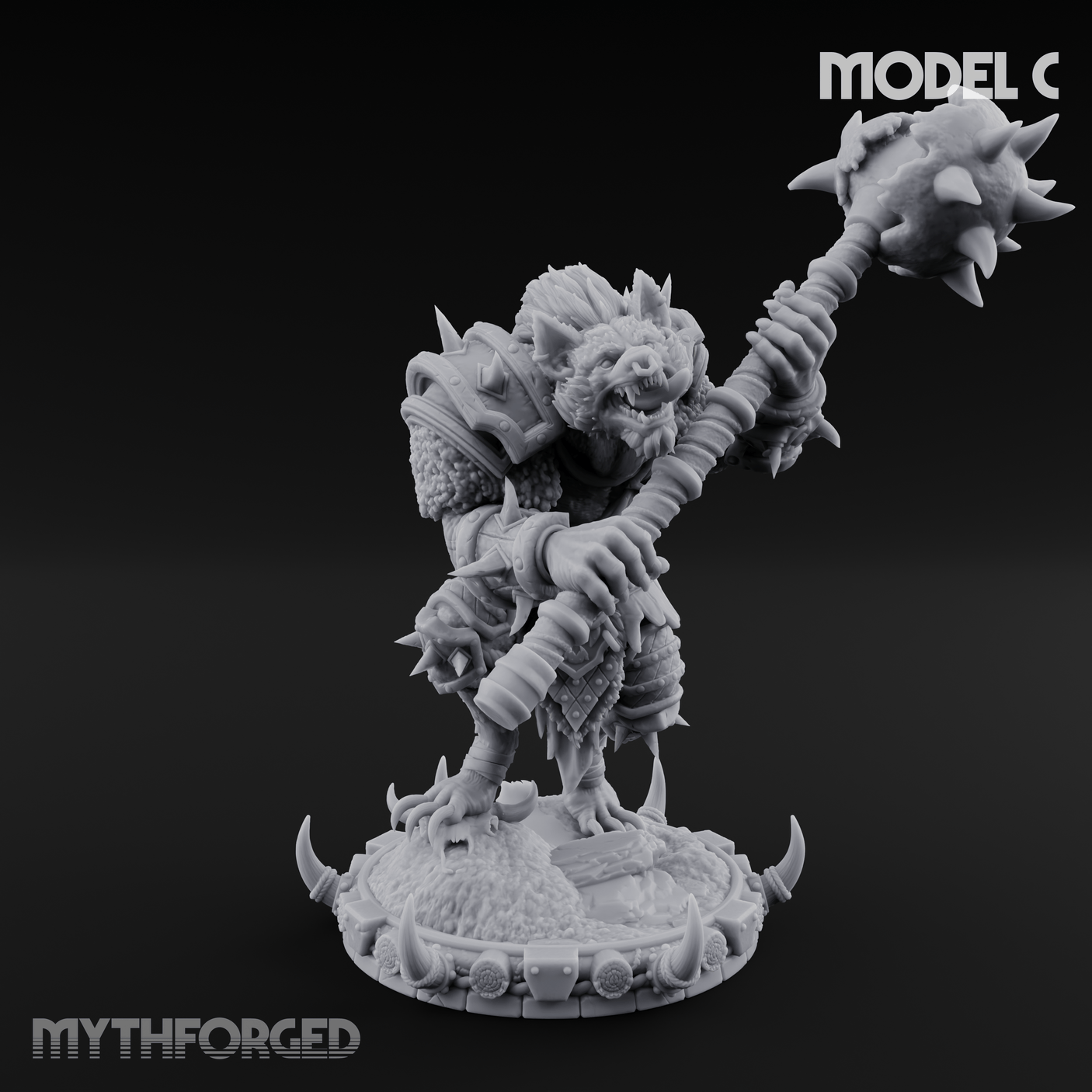 The Bloodhowl Gnolls Miniature for Dungeons and Dragons, Pathfinder or other TTRPGs