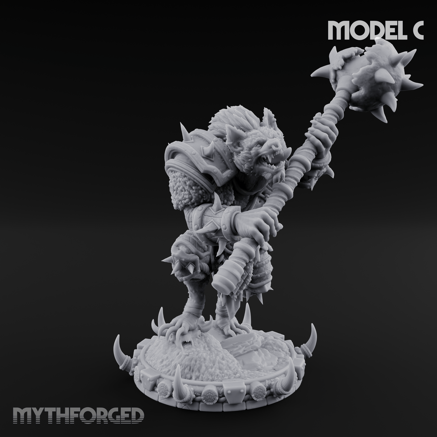 The Bloodhowl Gnolls Miniature for Dungeons and Dragons, Pathfinder or other TTRPGs