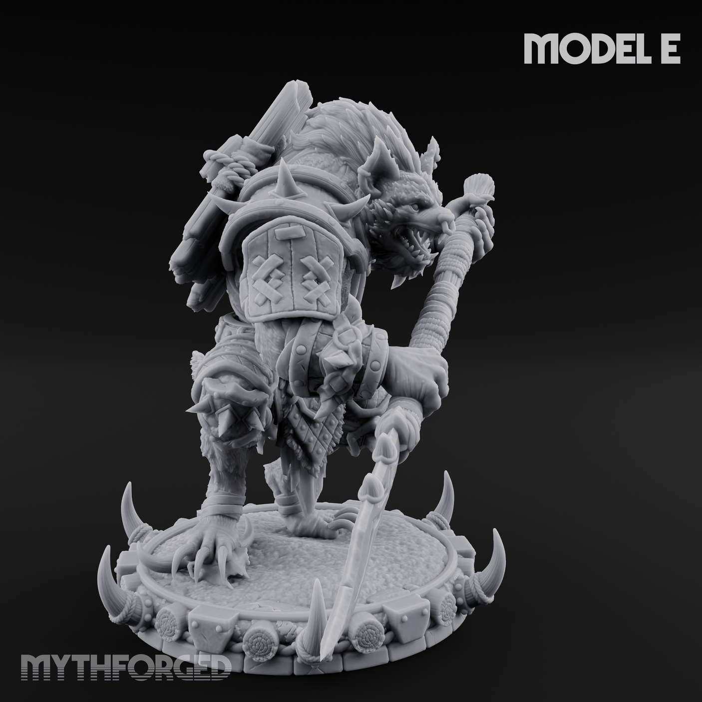 The Bloodhowl Gnolls E Miniature for Dungeons and Dragons, Pathfinder or other TTRPGs