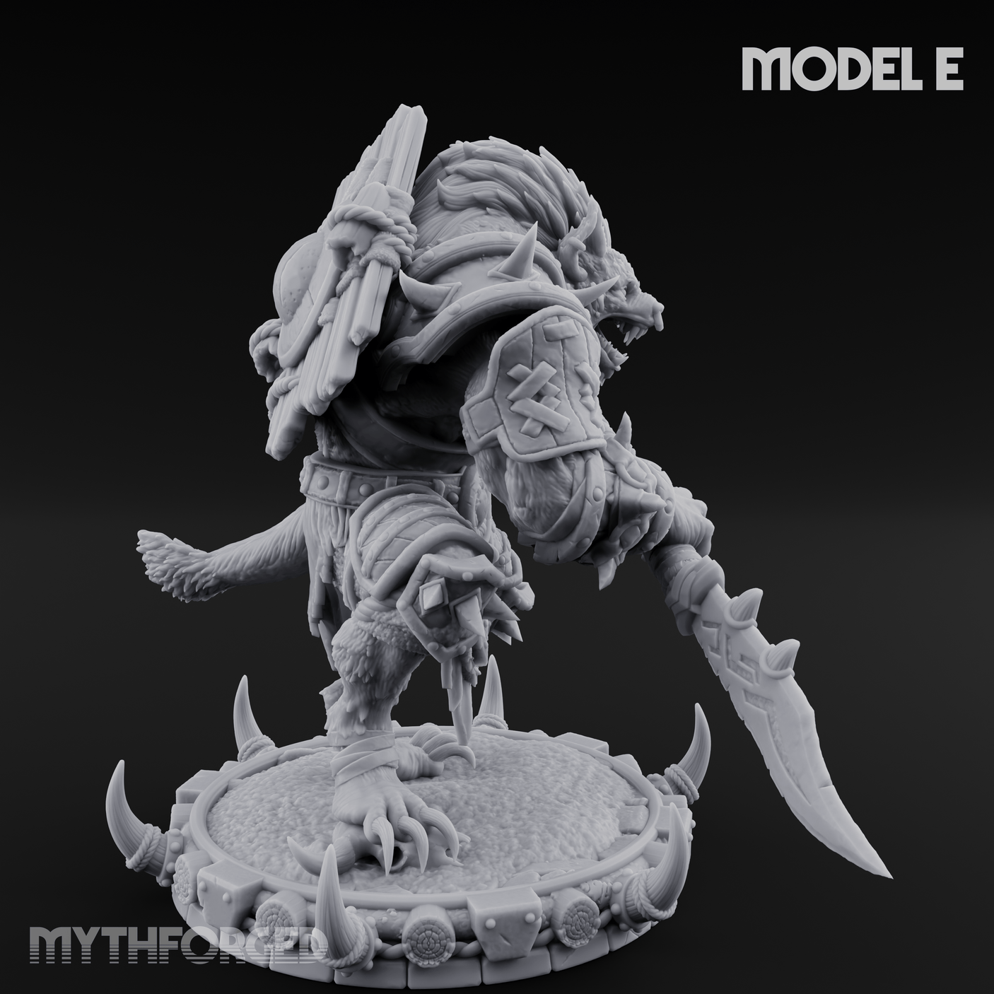 The Bloodhowl Gnolls E Miniature for Dungeons and Dragons, Pathfinder or other TTRPGs