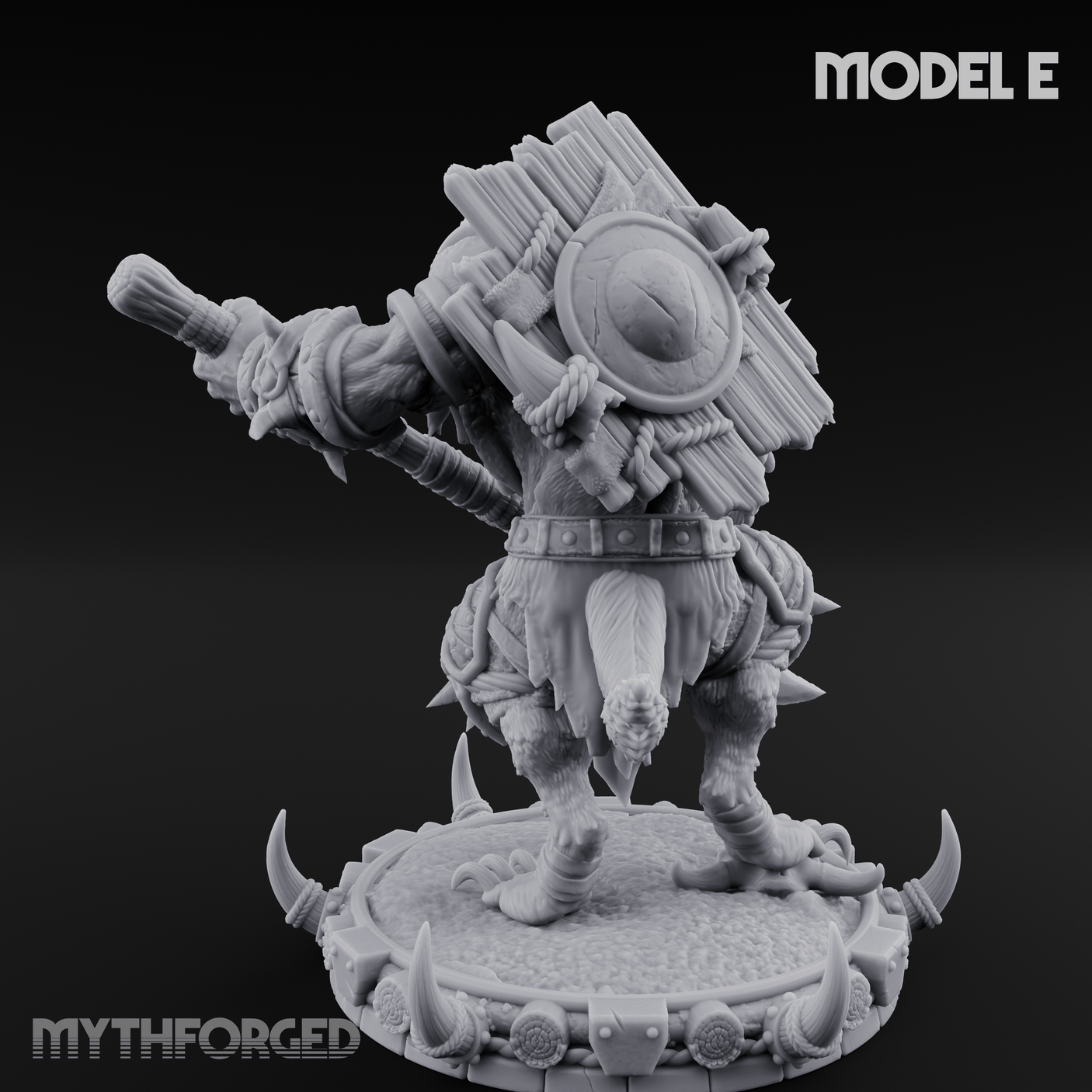 The Bloodhowl Gnolls E Miniature for Dungeons and Dragons, Pathfinder or other TTRPGs