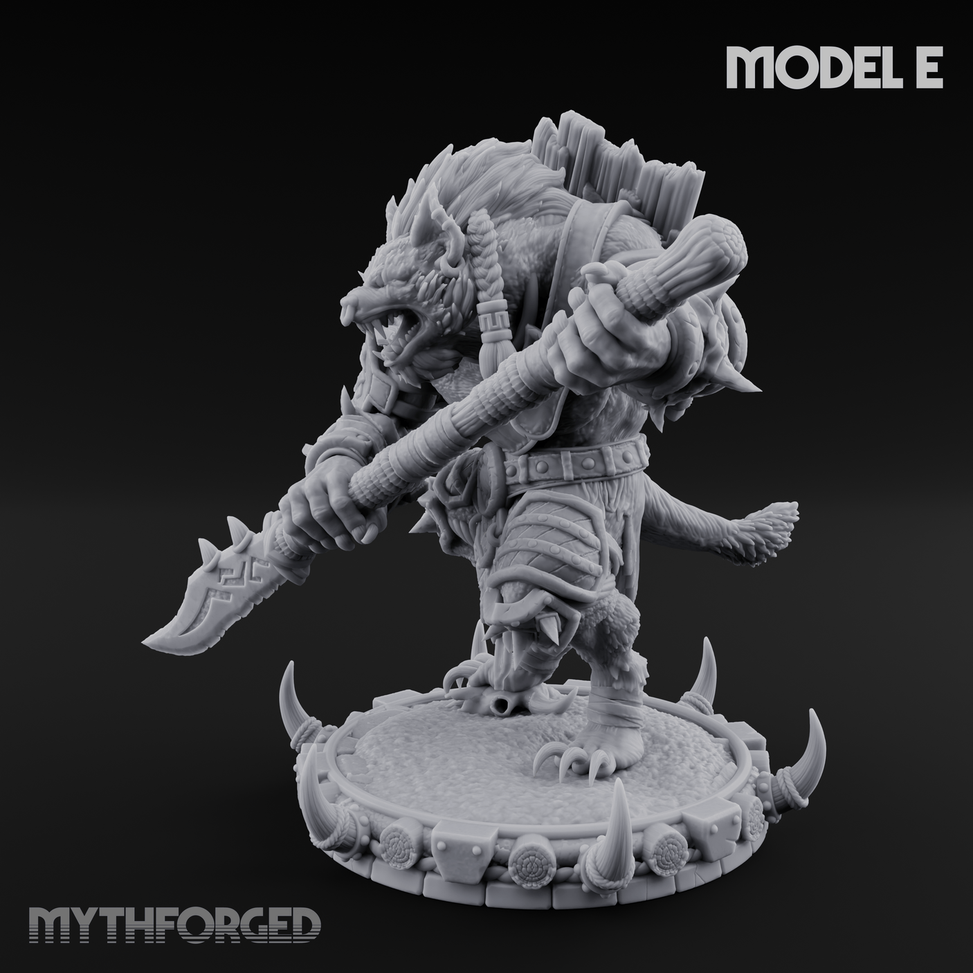 The Bloodhowl Gnolls E Miniature for Dungeons and Dragons, Pathfinder or other TTRPGs