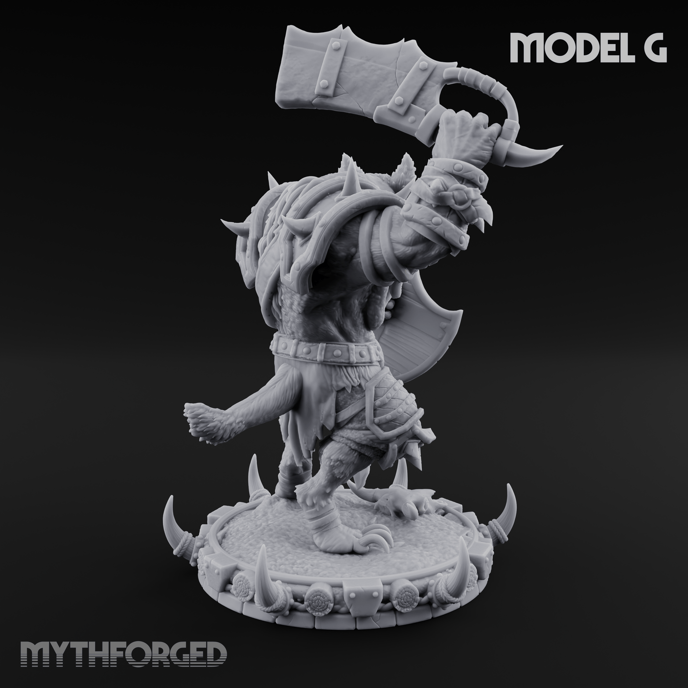 The Bloodhowl Gnolls G Miniature for Dungeons and Dragons, Pathfinder or other TTRPGs