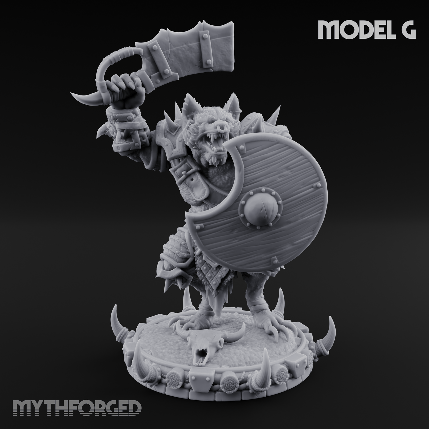 The Bloodhowl Gnolls G Miniature for Dungeons and Dragons, Pathfinder or other TTRPGs