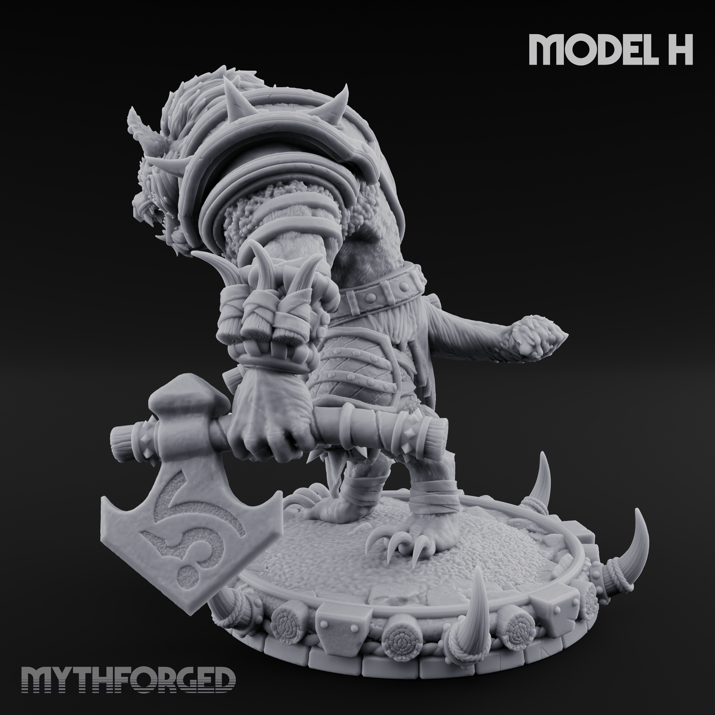 The Bloodhowl Gnolls H Miniature for Dungeons and Dragons, Pathfinder or other TTRPGs