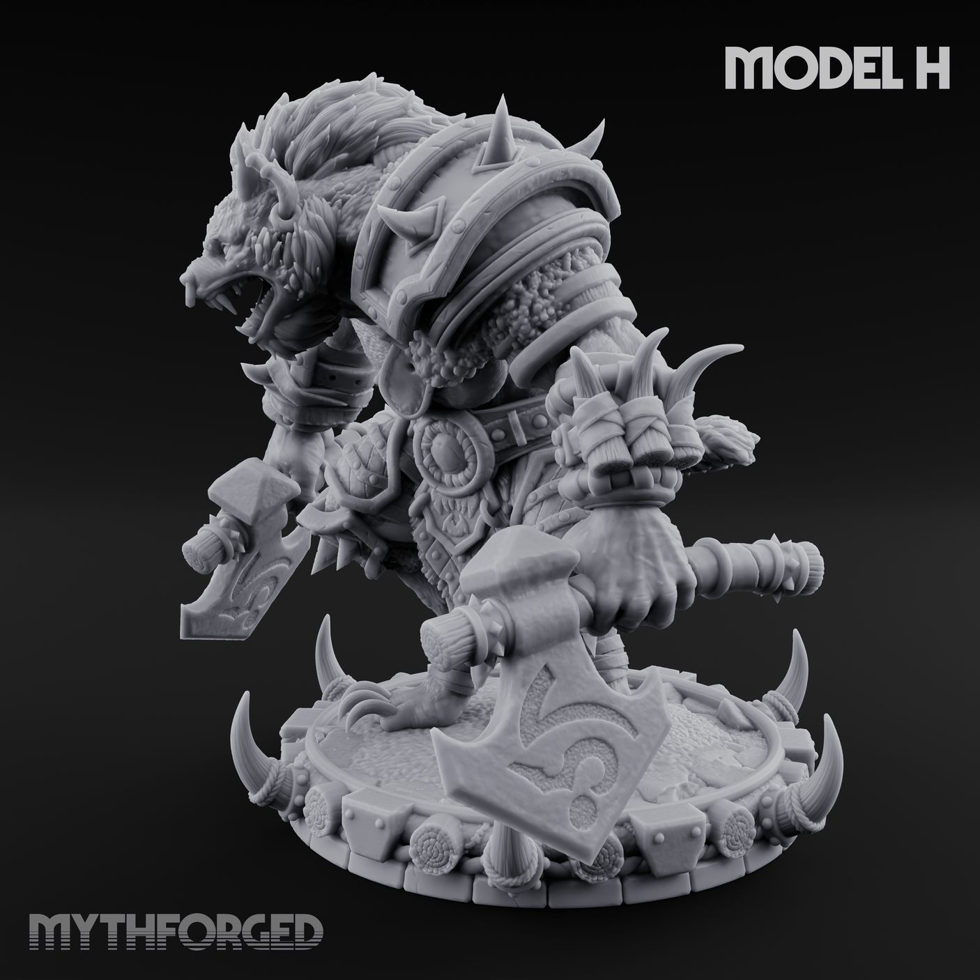 The Bloodhowl Gnolls H Miniature for Dungeons and Dragons, Pathfinder or other TTRPGs