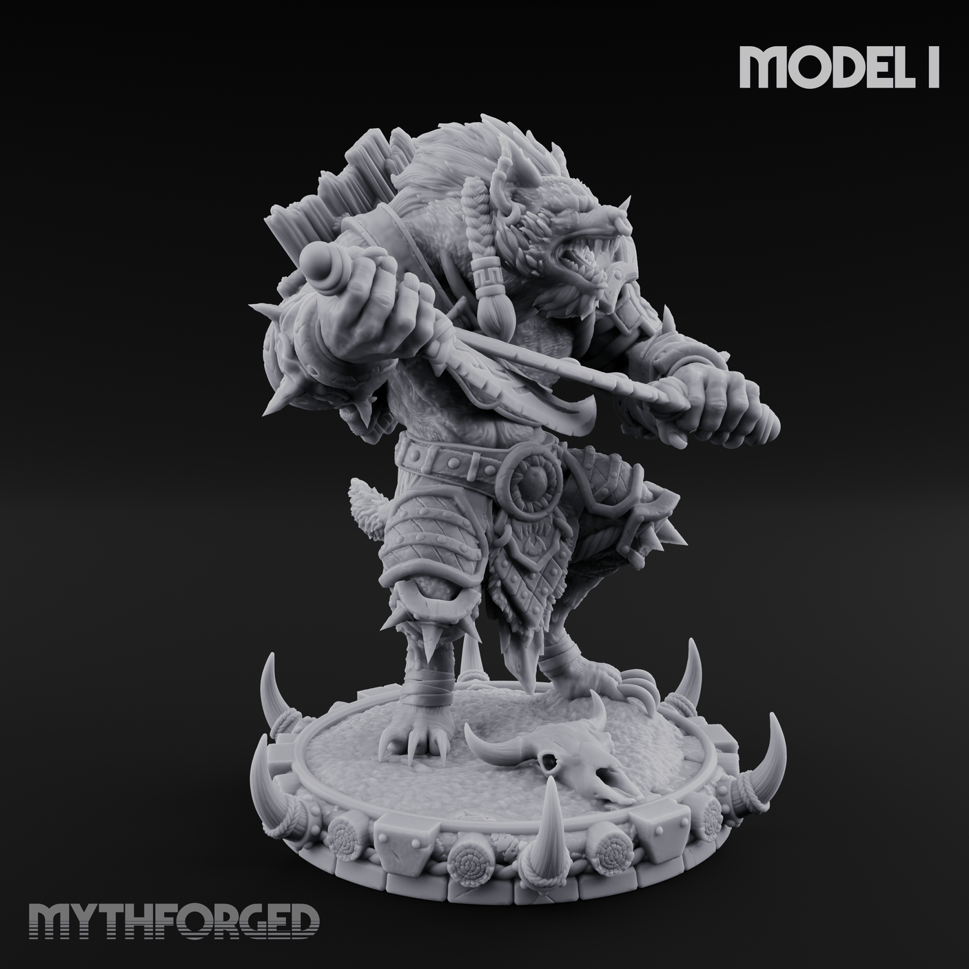 The Bloodhowl Gnolls I Miniature for Dungeons and Dragons, Pathfinder or other TTRPGs