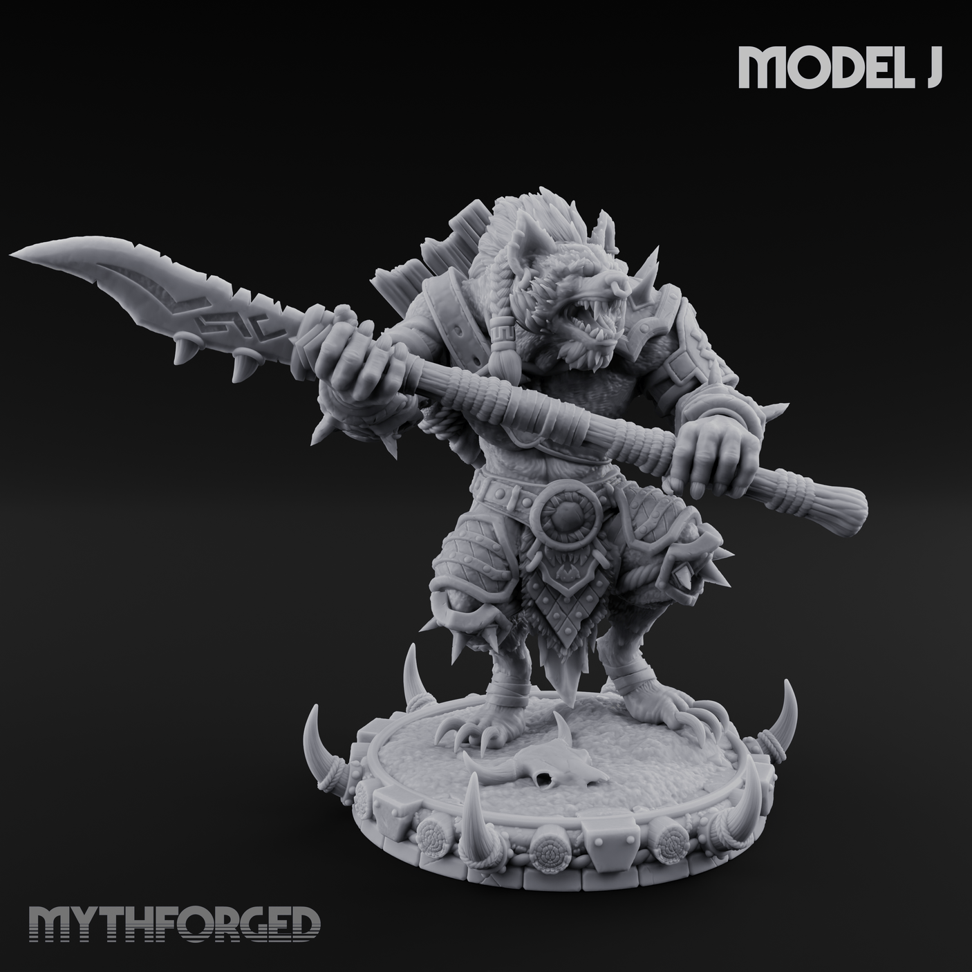 The Bloodhowl Gnolls Miniature for Dungeons and Dragons, Pathfinder or other TTRPGs