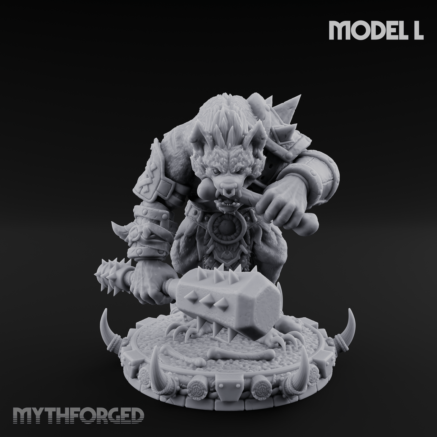 The Bloodhowl Gnolls L Miniature for Dungeons and Dragons, Pathfinder or other TTRPGs