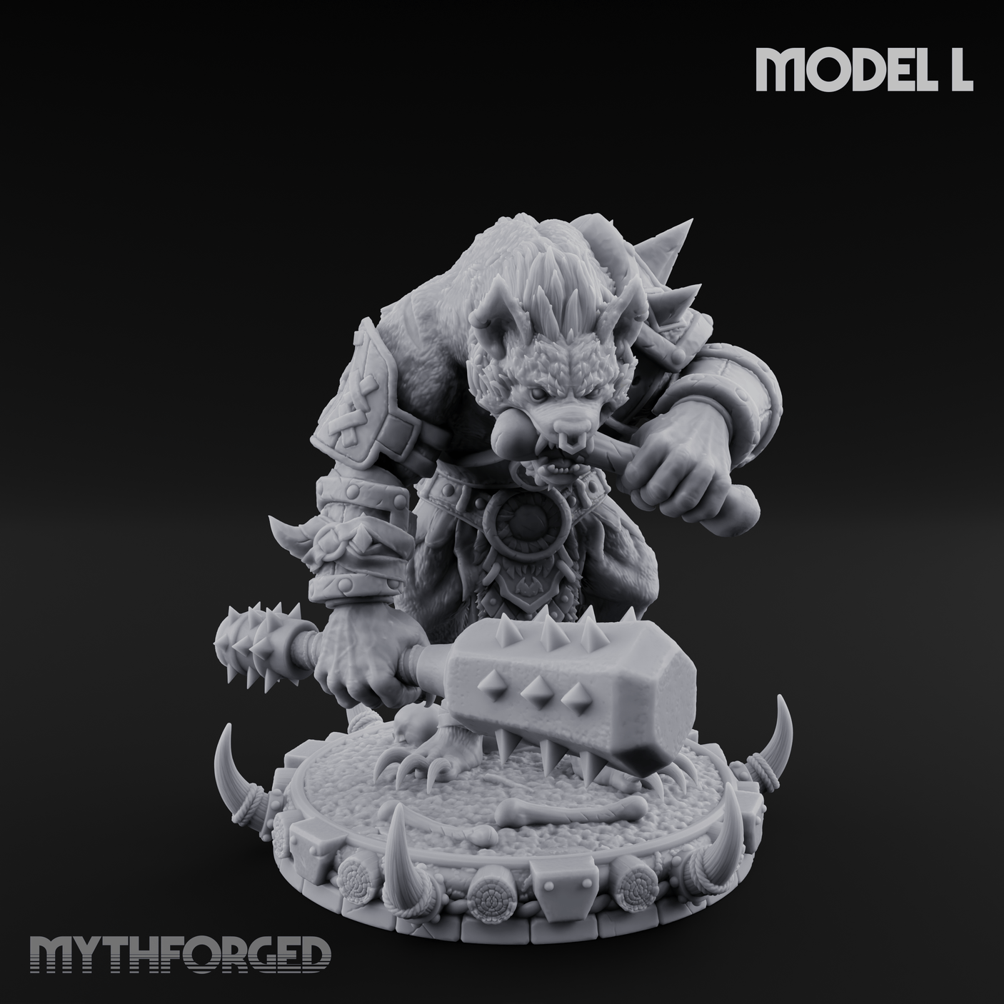 The Bloodhowl Gnolls L Miniature for Dungeons and Dragons, Pathfinder or other TTRPGs