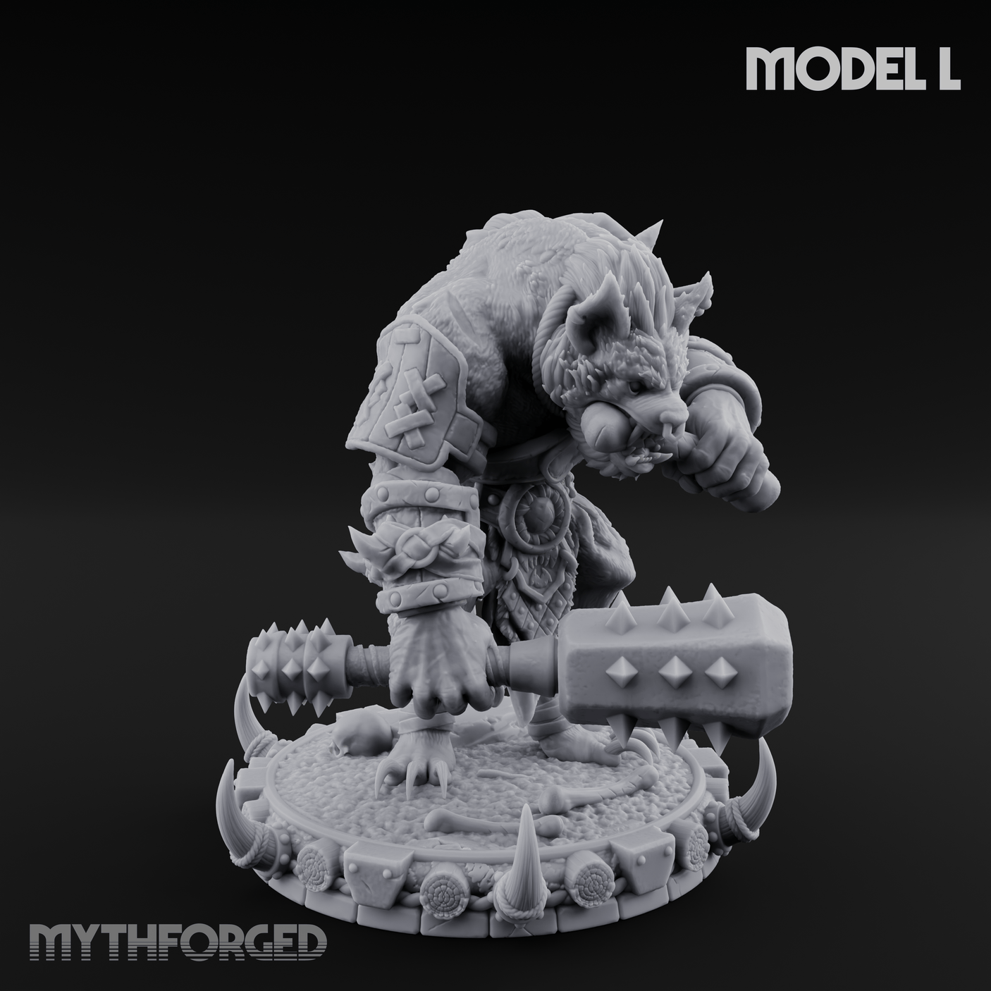 The Bloodhowl Gnolls L Miniature for Dungeons and Dragons, Pathfinder or other TTRPGs