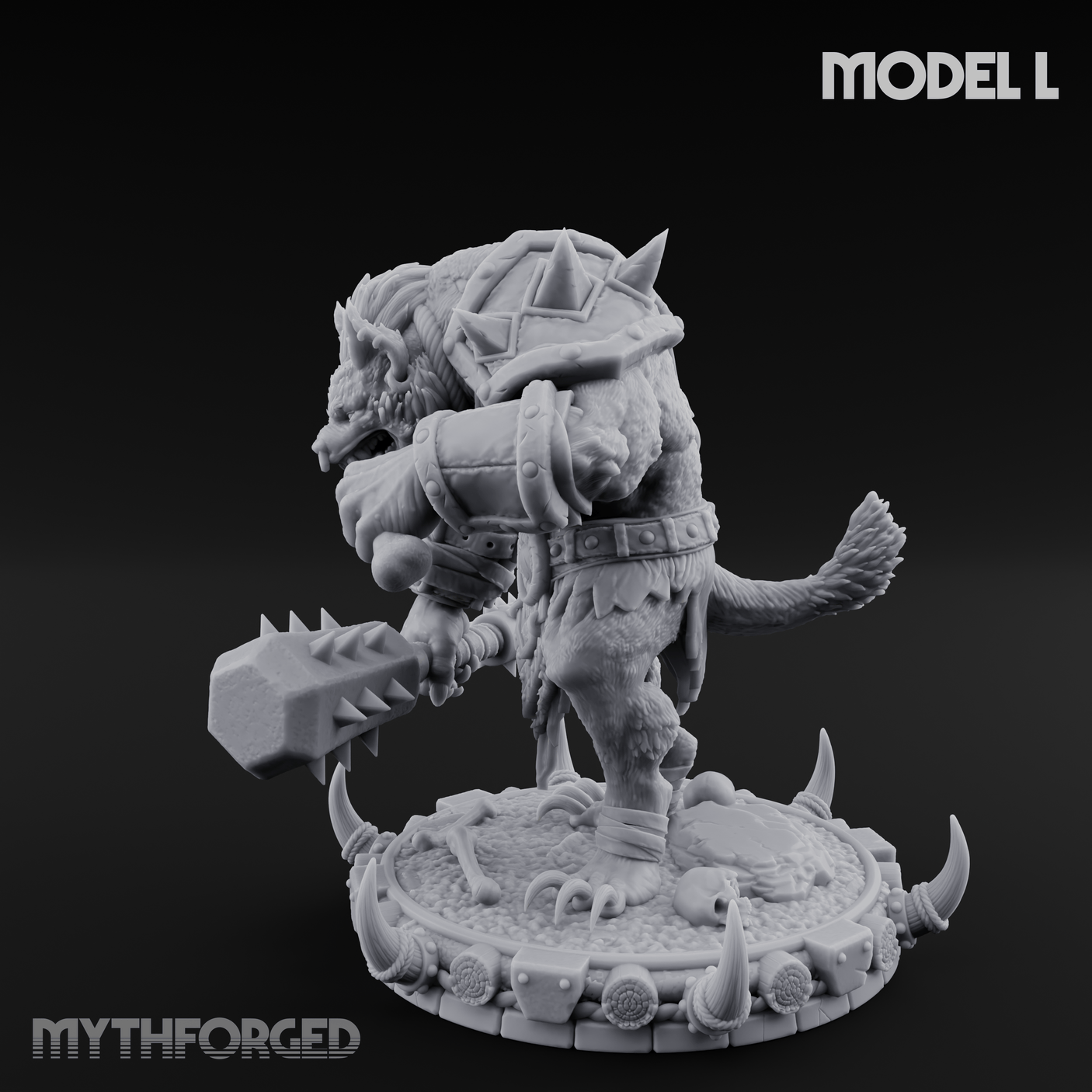 The Bloodhowl Gnolls L Miniature for Dungeons and Dragons, Pathfinder or other TTRPGs