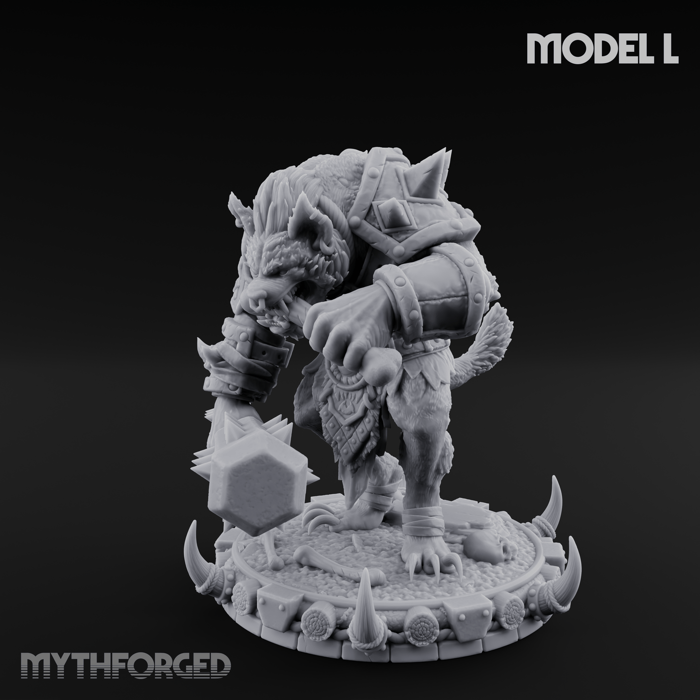 The Bloodhowl Gnolls L Miniature for Dungeons and Dragons, Pathfinder or other TTRPGs