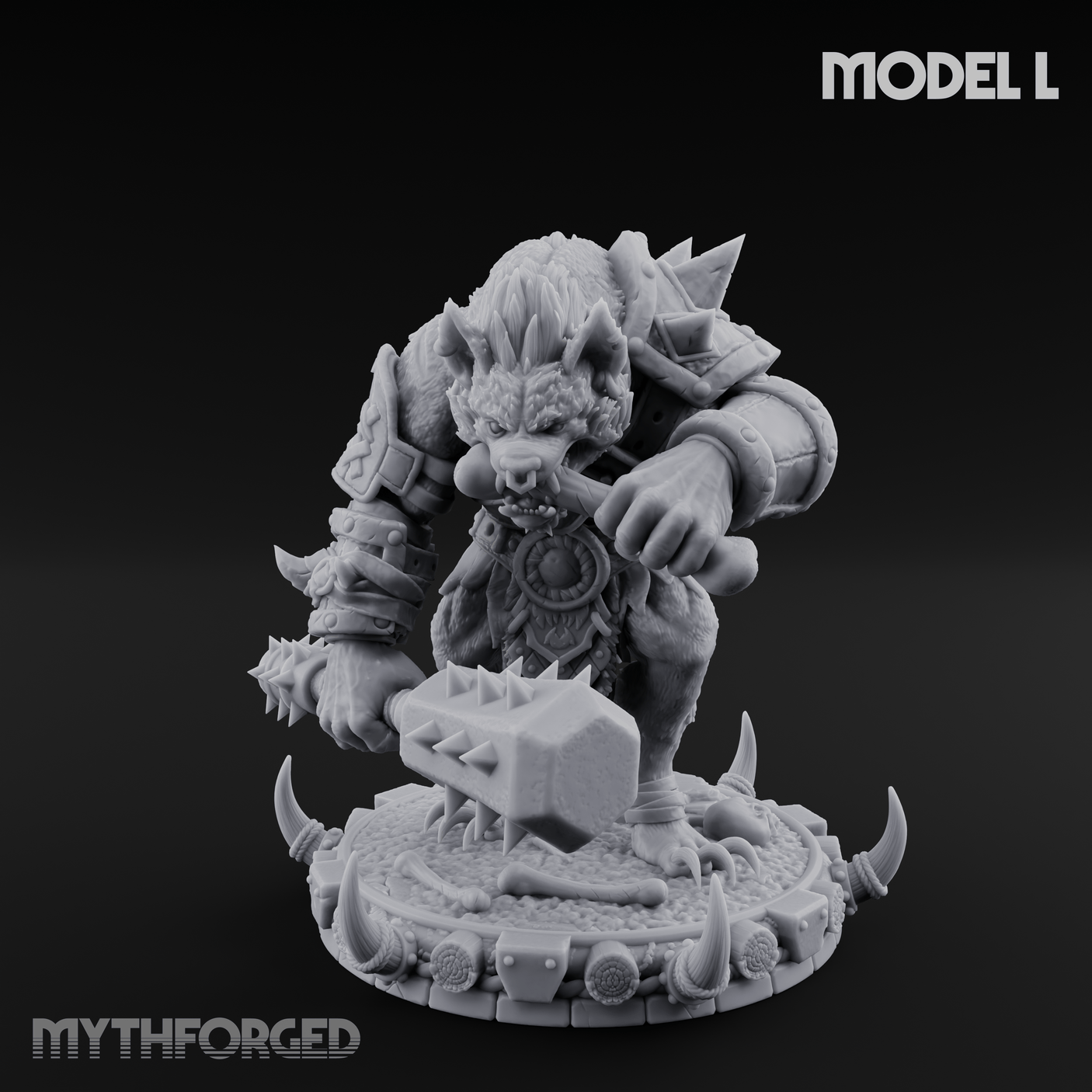 The Bloodhowl Gnolls L Miniature for Dungeons and Dragons, Pathfinder or other TTRPGs