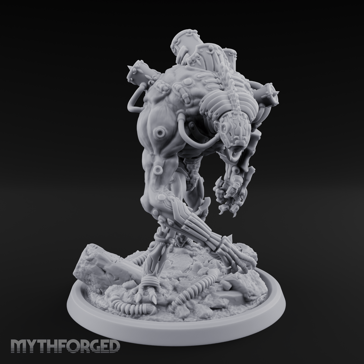 Tentacles Coiled Cyborg Titan Miniature for Dungeons and Dragons, Pathfinder or other TTRPGs