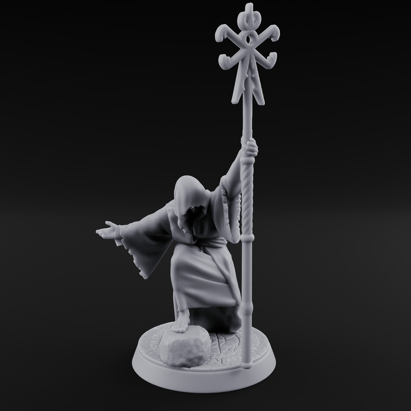 Nyarlathotep Devoted Human Cultist A Miniature for Dungeons and Dragons, Pathfinder or other TTRPGs