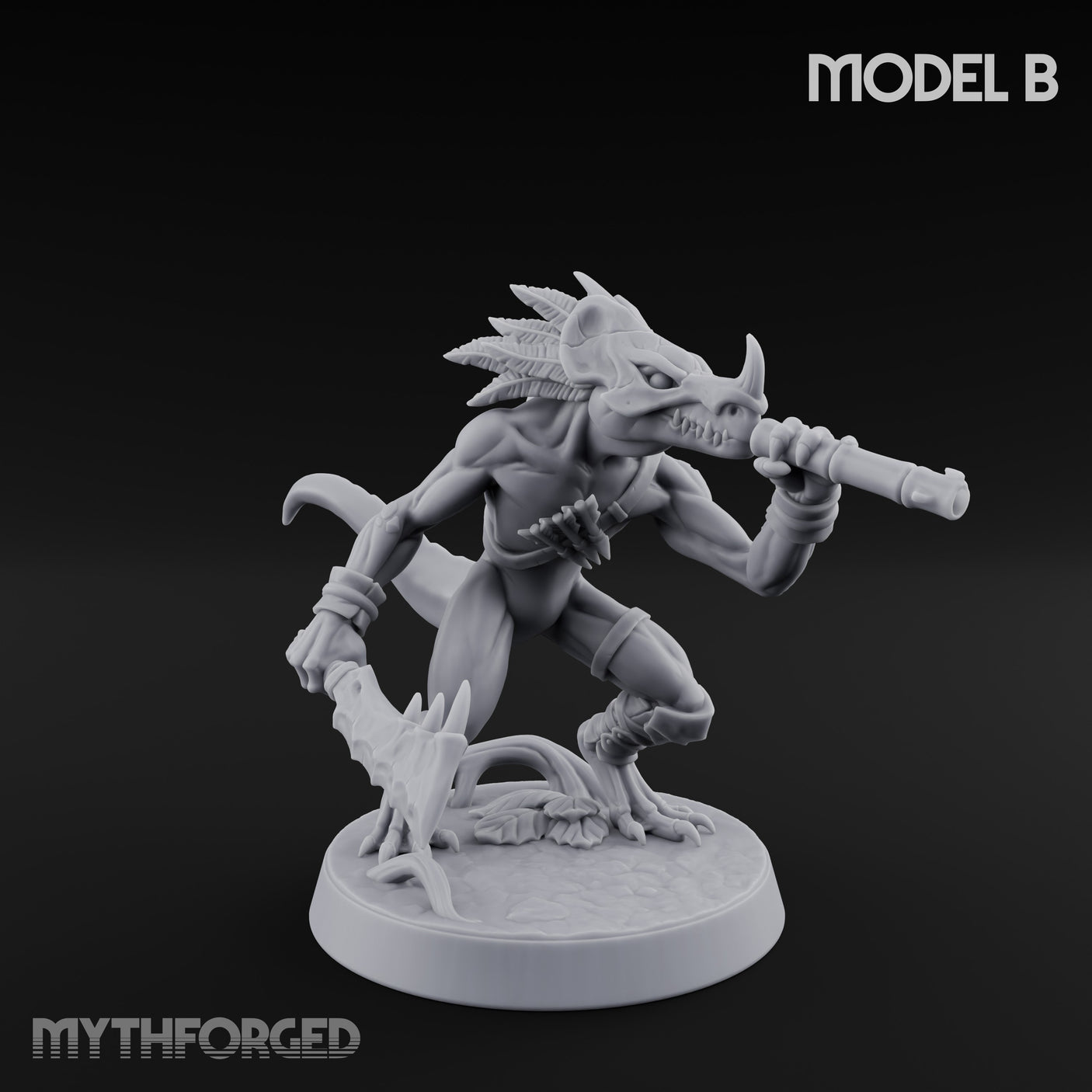 Blowpipe Blasting Lizardfolk Warrior B gallery 1