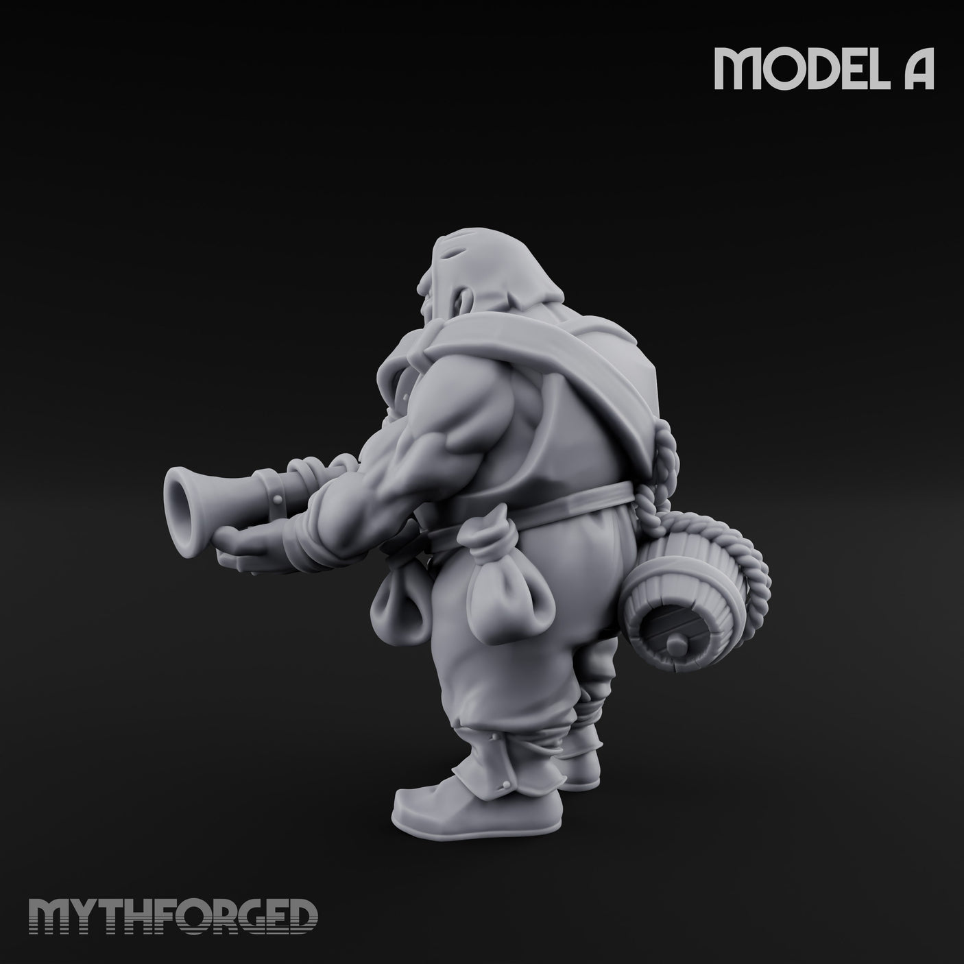 Blunderbuss Clutching Ogre Blunderbussier A Miniature for Dungeons and Dragons, Pathfinder or other TTRPGs