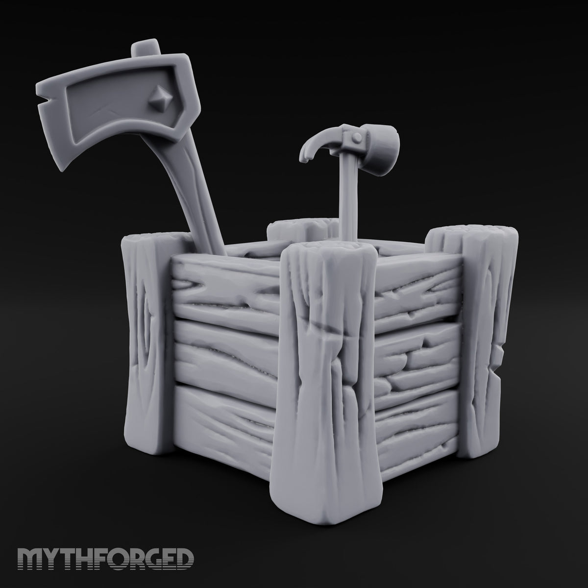 Handles Up, Hands Off Wooden Tool Box