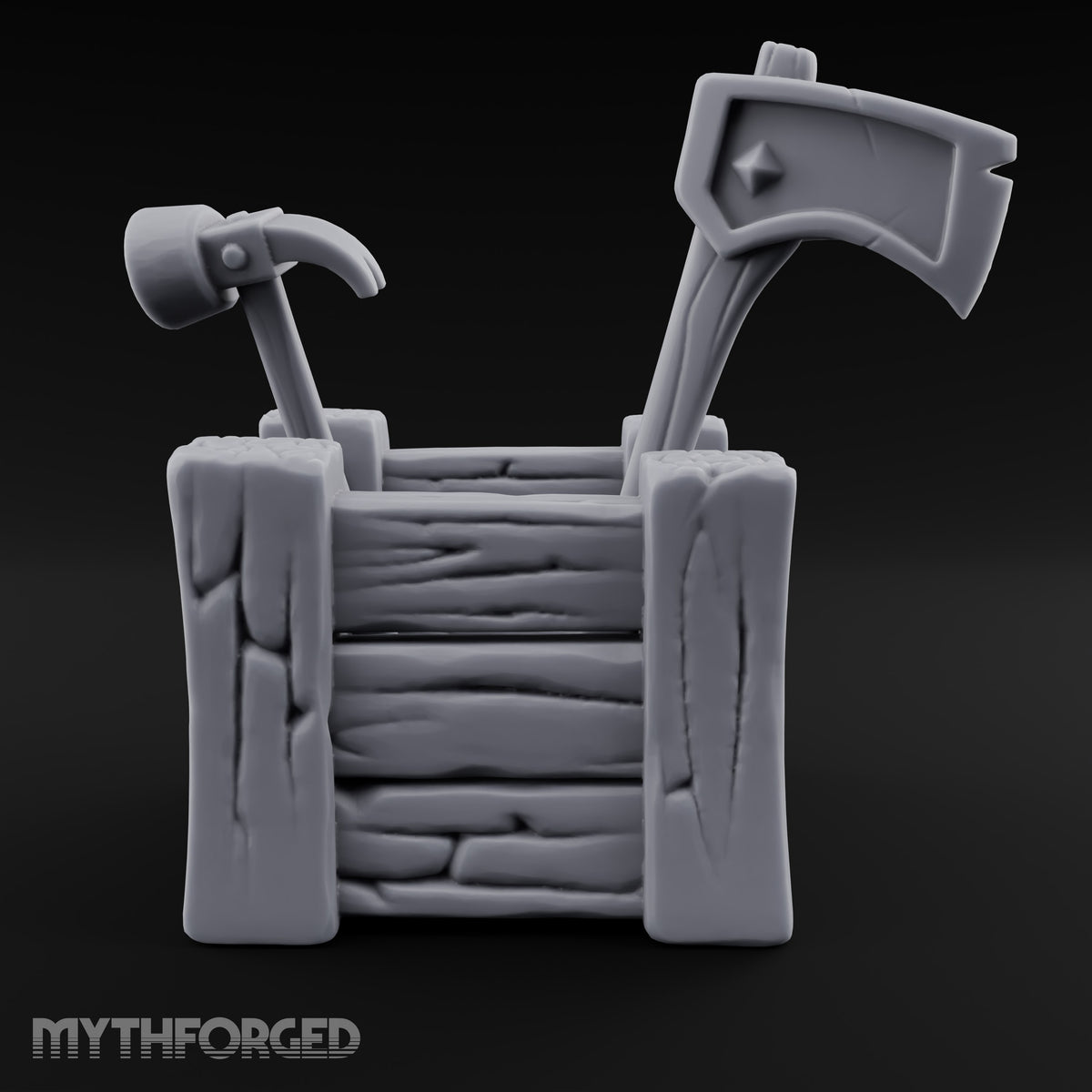 Handles Up, Hands Off Wooden Tool Box