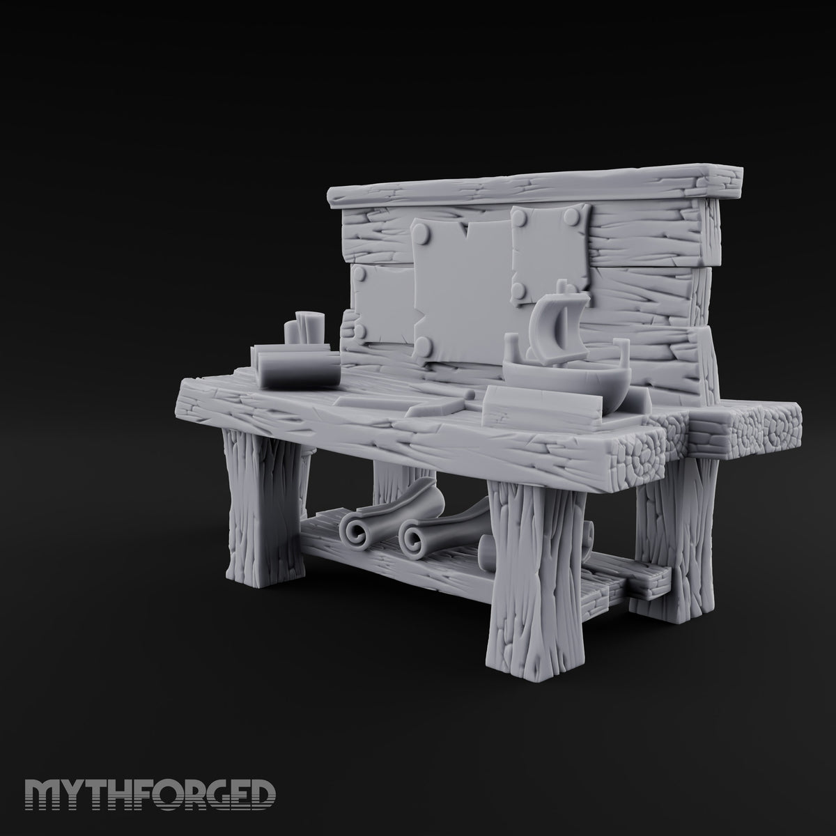 Blueprints Pinned, Keel Pending Wooden Boat Builder Workbench