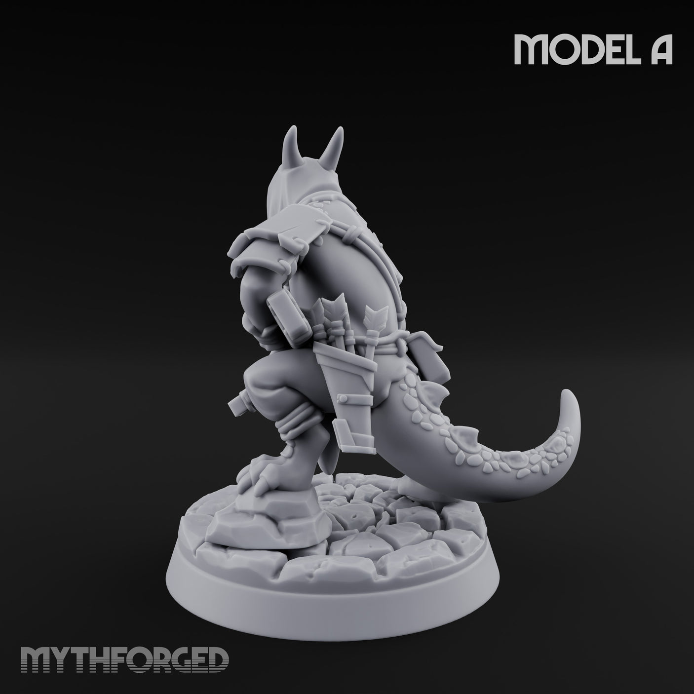 Bolt And Arrow Loosing Kobold Scout A Miniature for Dungeons and Dragons, Pathfinder or other TTRPGs