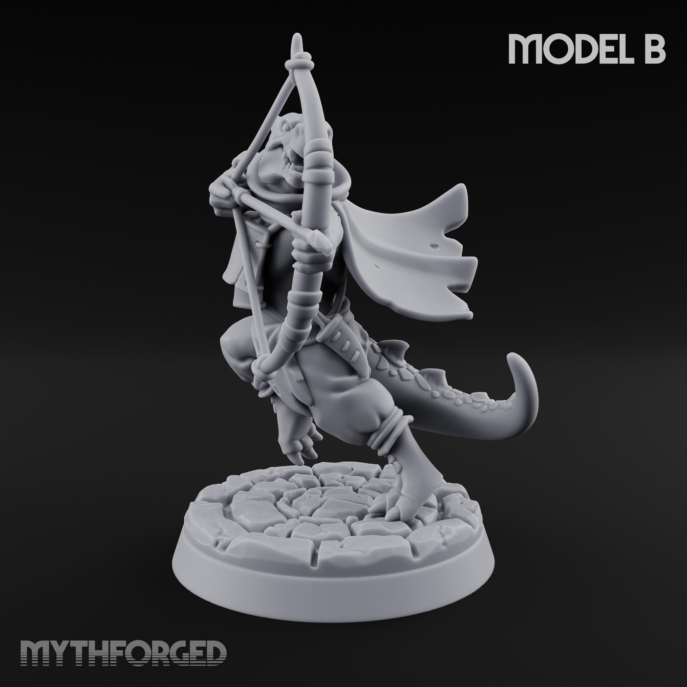Bolt And Arrow Loosing Kobold Scout B Miniature for Dungeons and Dragons, Pathfinder or other TTRPGs