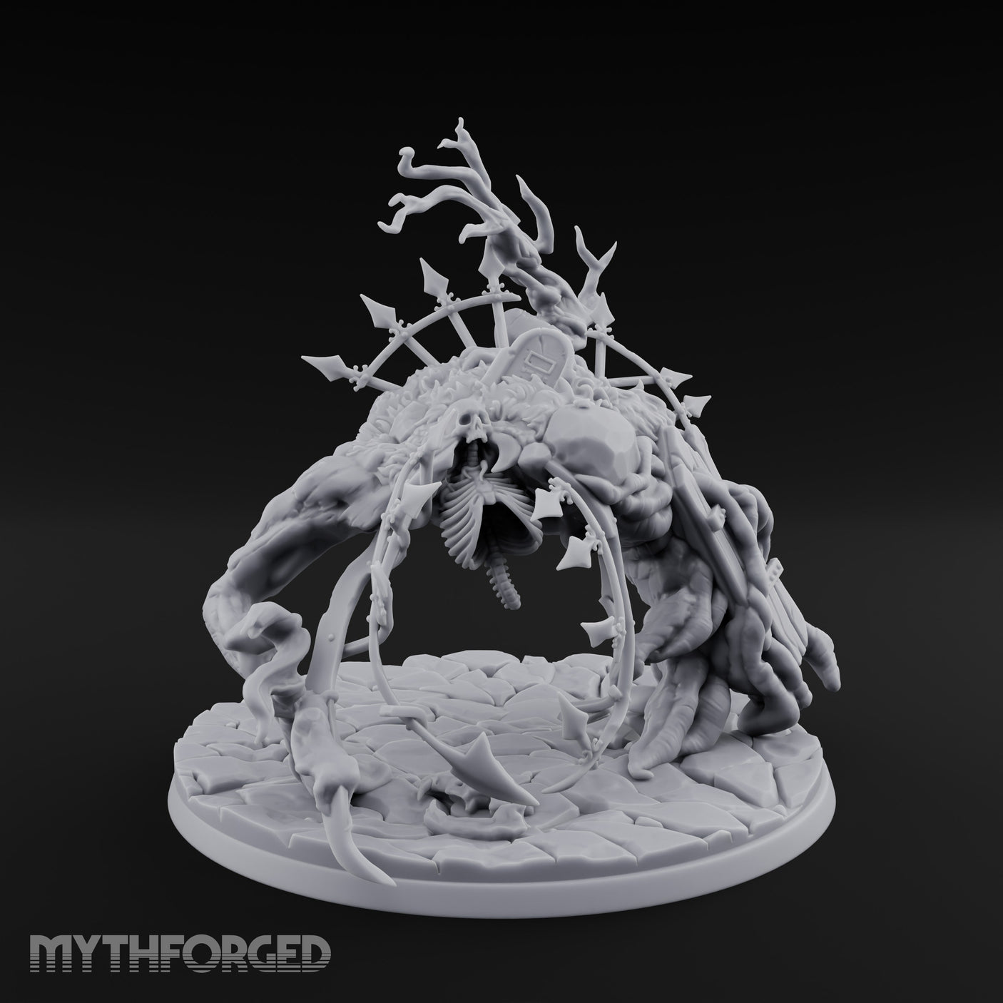 Bone And Branch Bursting Graveyard Golem Miniature for Dungeons and Dragons, Pathfinder or other TTRPGs