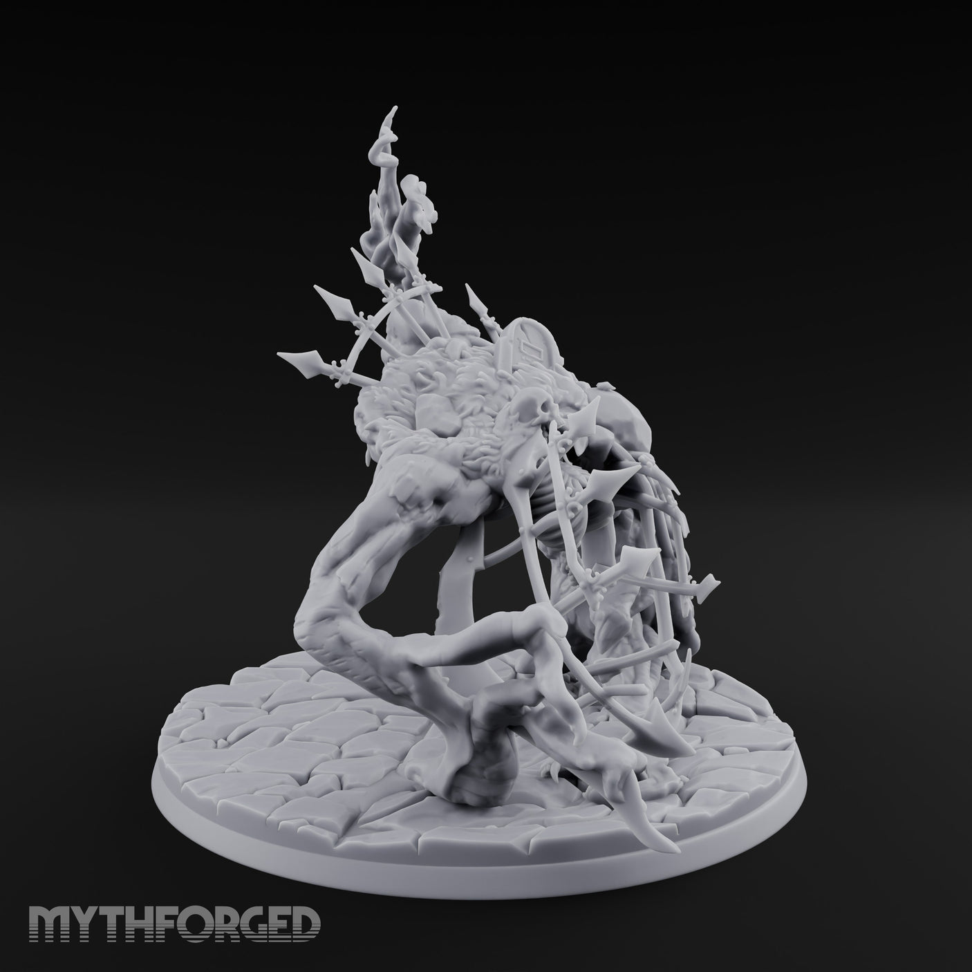 Bone And Branch Bursting Graveyard Golem Miniature for Dungeons and Dragons, Pathfinder or other TTRPGs