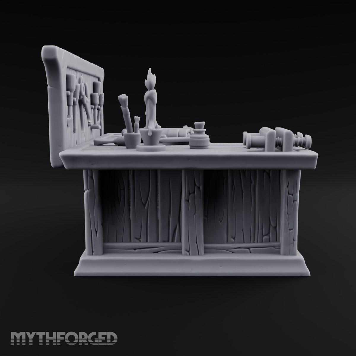 Spine Out, Shears Up Wooden Bookbinder Workbench