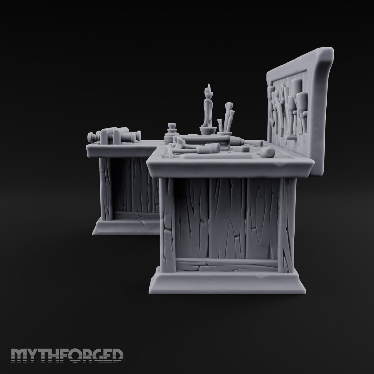 Spine Out, Shears Up Wooden Bookbinder Workbench