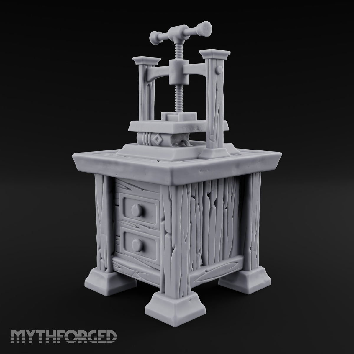 Pressed for Time, Not for Pages Wooden Bookbinding Press Cabinet