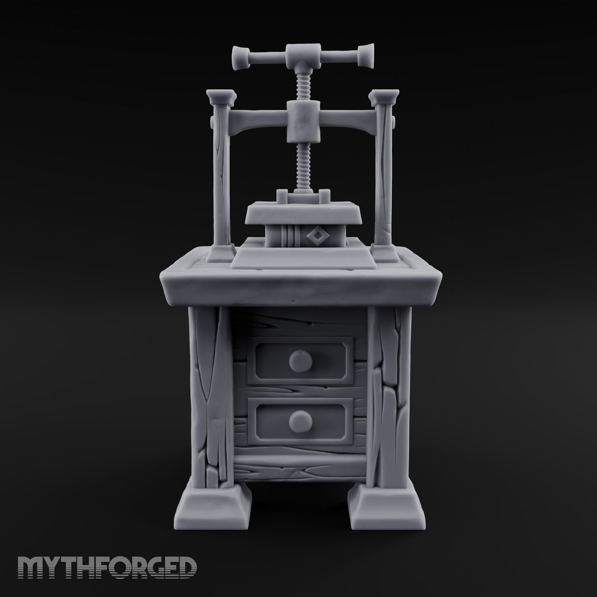 Pressed for Time, Not for Pages Wooden Bookbinding Press Cabinet