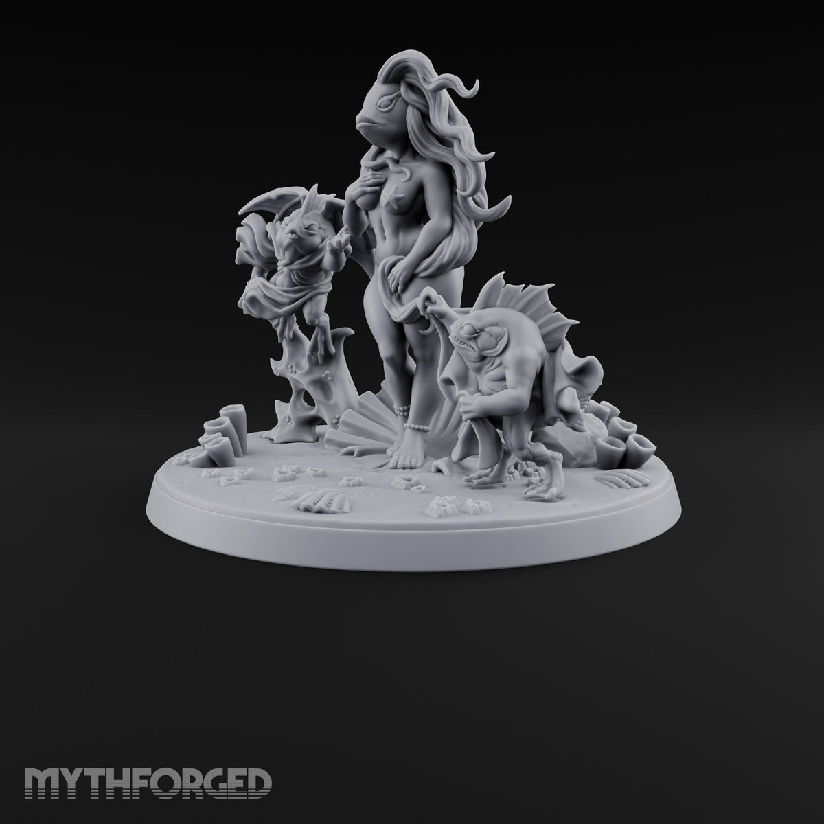 The Tide Steps Ashore Sea Elf Maiden — Fish Head · Diorama